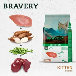 Сухий корм для кошенят Bravery Chicken Cat Kitten з куркою 600 г - мініатюра 4