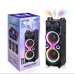 Велика музична колонка NDR 1100 10" Bluetooth колонка з мікрофоном — караоке система FM/USB/AUX (ST) - мініатюра 3