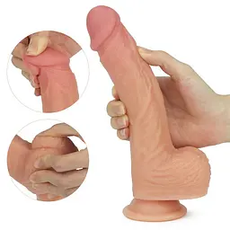Фаломітатор Wibrator Nature Cock Rotating, 8.5", 21.5 см (тілесний) - мініатюра 5