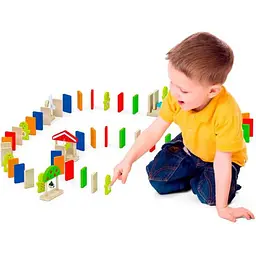 Дерев'яний ігровий набір Viga Toys Доміно 116 елементів (51620) - мініатюра 3