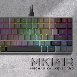 Клавіатура GamePro Red Swich Low Profile RGB USB Dark Gray дротова (MK141R) - мініатюра 11