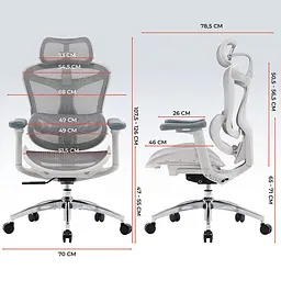 Крісло офісне Sihoo Doro C300L Mesh White (DORO-C300L-A3-102) - мініатюра 5