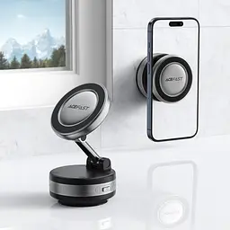 Автотримач для телефона ACEFAST E30 Electric Suction cup magnetic Phone holder, Metal Gray (6974316284864) - мініатюра 8