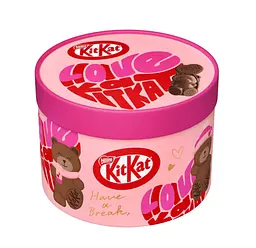 Шоколадні батончики Nestle Kit Kat Heart Full Bear Party Box 35шт х 13г