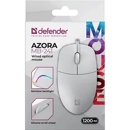 Комп'ютерна мишка Defender Azora MB-241 LED USB White (52242) - мініатюра 4