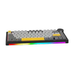 Клавіатура Ajazz AK820 V2 Coconut Flake Switch Wireless/Bluetooth/USB UA Black/Gray/Yellow (AK820-V2-CF-BGY) - мініатюра 3
