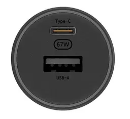 Автомобільний зарядний пристрій XiaomiCar Charger USB+Type-C 67W BHR6814GL Black - мініатюра 2
