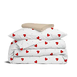 Дитяча постільна білизна в ліжечко CHERRY HEARTS COSAS (4822052399774)