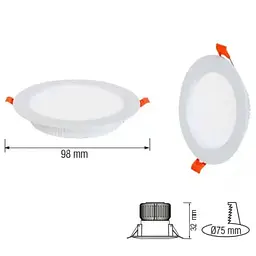 Світлодіодний світильник Horoz Electric Alexa-8 3CCT 8W білий (3000K-4000K-6500K) - мініатюра 3