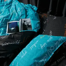 Комплект постільної білизни Moon&Star Бязь Gold Люкс Poetic Night Євро 200х220 наволочки 4х50х70 - мініатюра 3