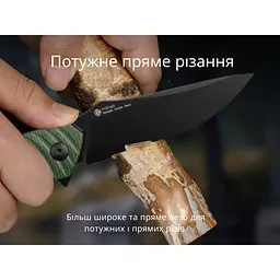 Ніж складаний туристичний Ruike P123-MG, (9.2 см) 14C28N / мікарта темно-зелений - миниатюра 15