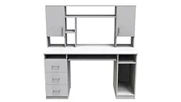 Комп'ютерний стіл Анжело Ferrum-decor 1400x1422x600 ДСП білий 16 мм (FRD-104704) - мініатюра 2