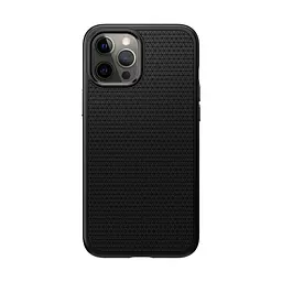 Чехол Spigen Liquid Air для iPhone 12 Pro/12 Matte Black (ACS01701) + защитное стекло - мініатюра 6
