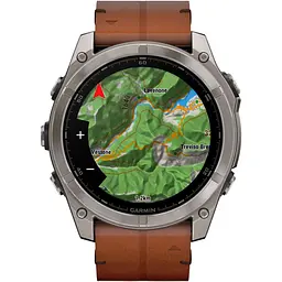 Смарт-годинник Garmin Fenix 8 AMOLED Sapphire 51mm Titanium with Chestnut Leather Band [010-02905-40] [115083] - мініатюра 8