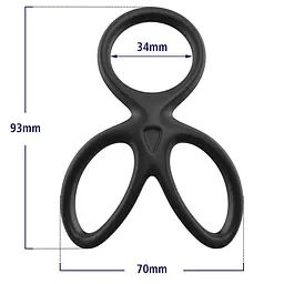 Ерекційне кільце Erospace Men’s Play Triple Silicone Cock Ring B14 - мініатюра 9
