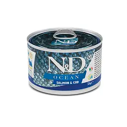 Вологий корм Farmina N&D Ocean Dog Adult Mini Adult Salmon для собак дрібних порід (лосось, тріска), 140 г