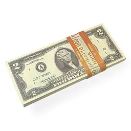 Купюри сувенірні номіналом 2 долари США 100 шт. - мініатюра 7