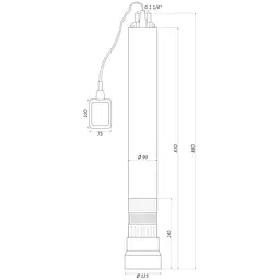 Насос колодязний Optima OP 5,1 - 10 F 1,1 кВт (з поплавком) 000018993 - мініатюра 4