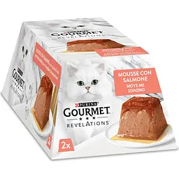 Уцінка. Вологий корм Gourmet Revelations Мус з лососем та підливкою повнораціонний для дорослих котів 114 г (2х57 г) - мініатюра 2