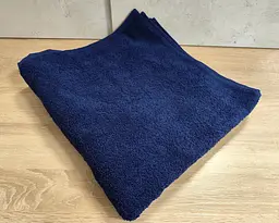 Рушник турецький махровий однотонний Zeron 70х140 Dark Blue щільність 500 г/м2 - мініатюра 3