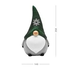 Декоративна статуетка MBM My Home Гном зелено-біла 25 см (DH-ST-32 GREEN/WHITE) - мініатюра 2
