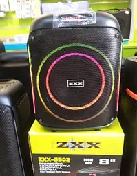 Портативна караоке колонка ZXX-5502 переносний динамік з бездротовим мікрофоном та підсвічуванням FM-радіо Bluetooth 80 Вт - мініатюра 2