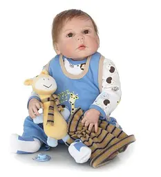 Силіконова колекційна лялька реборн reborn хлопчик лева Reborn Dolls det0018819 - мініатюра 2