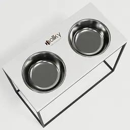 Hollky Base XL40 — миски на підставці для великих собак (2 × 1,8 л, висота 40 см) - мініатюра 9