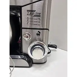 Стаціонарний міксер тістоміс Zepline ZP-105 з металевою чашею планетарне обертання 6л 3500Вт Срібний - мініатюра 3