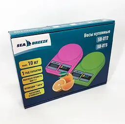 Ваги електронні Sea Breeze SB-072 до 10 кг настільні кухонні ваги для зважування продуктів - мініатюра 4