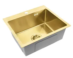 Кухонна мийка Rea Leo 50 500x450 мм brushed gold ZLE-06004 - мініатюра 5