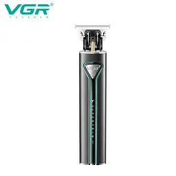 Тример-машинка акумуляторна для стриження волосся й бороди VGR V-009 (4 насадки) Чорний - мініатюра 2