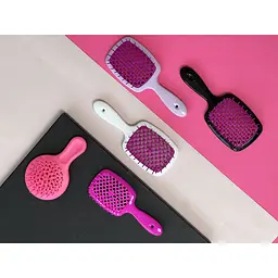 Щітка для волосся Janeke Superbrush Standard неоново-рожева - мініатюра 3