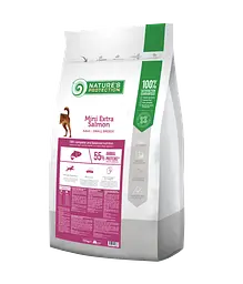 Сухий корм для дорослих собак малих порід з лососем Nature's Protection Mini Extra Salmon Adult Small, 7.5 кг