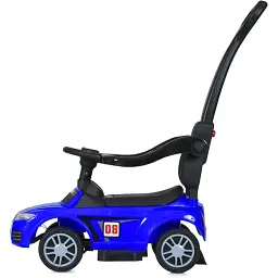 Дитяча каталка-толокар Bambi Racer M 5045L-4 з батьківською ручкою синій - мініатюра 4