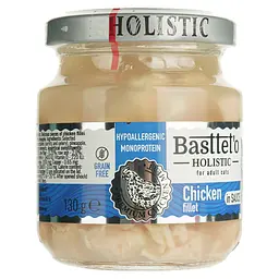 Вологий корм для котів Basttet'o Holistic шматочки філе курки в соусі 130 г - мініатюра 4
