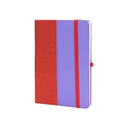 Книга записна Optima Combi-17 А5, тверда обкладинка, гумка, лінія (O20125-17)