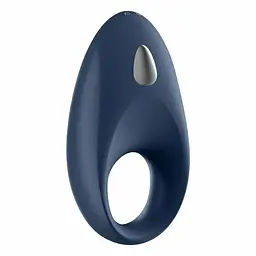 Ерекційне кільце з вібрацією Satisfyer Mighty One 9 см синій - мініатюра 5