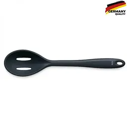 Ложка для сервіровки з прорізами KELA Tom 28 см чорна (12627)