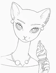 Розмальовка Жорж #girls#fashion#cats (Z101030У) - мініатюра 4
