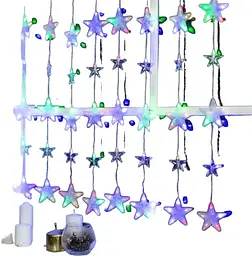 Гірлянда-штора 120LED Зіркопад XMAS Multi, Мультиколор / Світлодіодна гірлянда на вікно 3*1,8 м (234568504_419) - мініатюра 10