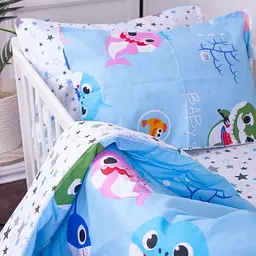 Наволочка MirSon Kids Time 17-0521 Sharks blue Бязь різнокольорова - мініатюра 3
