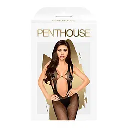 Бодістокінг із глибоким вирізом на спині Penthouse - Forbidden Fruit Black S/M/L - мініатюра 3
