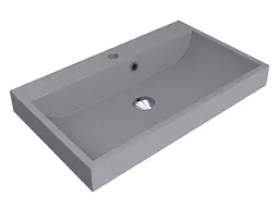 Умивальник Miraggio VARNA 700 GRAY (0000451) Mirasoft, Матовий, Накладний/Врізний, Сірий - мініатюра 1