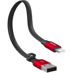 Кабель Baseus Nimble Cable USB to Lightning 2A 0,23m CALMBJ-B91 Black-Red - мініатюра 3