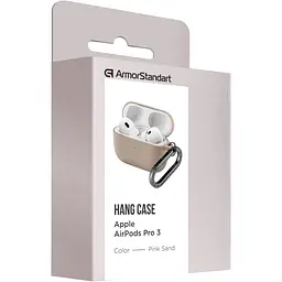 Чохол ArmorStandart Hang Case для Apple AirPods Pro 3 Pink Sand (ARM88314) [149503] - мініатюра 3