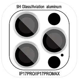 Захисне скло Metal Classic на камеру (у упак.) для Apple iPhone 17 Pro (6.3) / 17 Pro Max (6.9) Срібний / Silver