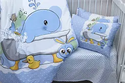 Комлпект постільної білизни у ліжечко Tag Tekstil Whale для немовлят Кит - мініатюра 2