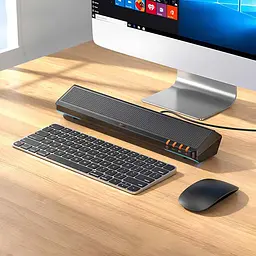 Bluetooth Колонка Hoco BS66 Smooth multimedia computer USB2.0 Black - мініатюра 5