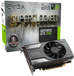 Відеокарта GeForce GTX 1060 3GB Evga Gaming (03G-P4-6162-KR) Б/В